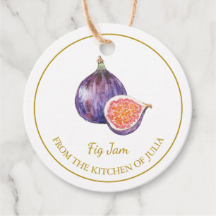 Simple Homemade Fig Jam Hang Tag l White Geschenkanhänger