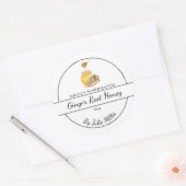 Simple Homemade Ginger infused Honey Label Runder Aufkleber (Umschlag)