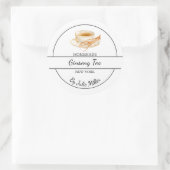 Simple Homemade Ginseng Tea Label Runder Aufkleber (Tasche)