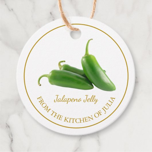 Simple Homemade Jalapeno Jelly Hang Tag Geschenkanhänger (Vorderseite)