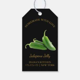 Simple Homemade Jalapeno Jelly Hang Tag   Schwarz Geschenkanhänger