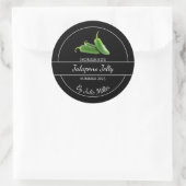 Simple Homemade Jalapeno Jelly Label Runder Aufkleber (Tasche)