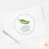 Simple Homemade Jalapeno Jelly Label Runder Aufkleber (Umschlag)