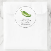 Simple Homemade Jalapeno Jelly Label Runder Aufkleber (Tasche)