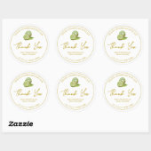 Simple Homemade Kiwi Danke Label Runder Aufkleber (Blatt)