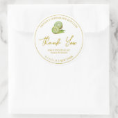 Simple Homemade Kiwi Danke Label Runder Aufkleber (Tasche)