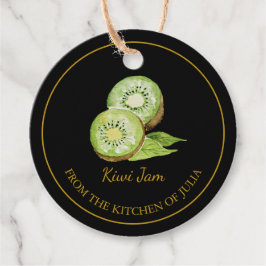 Simple Homemade Kiwi Jam Hang Tag l Black Geschenkanhänger
