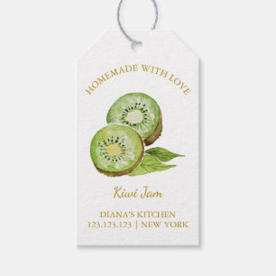Simple Homemade Kiwi Jam Hang Tag l White Geschenkanhänger