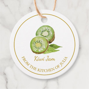 Simple Homemade Kiwi Jam Hang Tag l White Geschenkanhänger