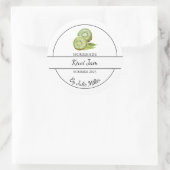 Simple Homemade Kiwi Jam Label Runder Aufkleber (Tasche)