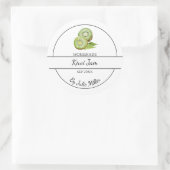 Simple Homemade Kiwi Jam Label Runder Aufkleber (Tasche)