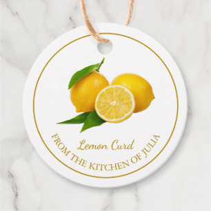 Simple Homemade Lemon Curd Hang Tag Geschenkanhänger
