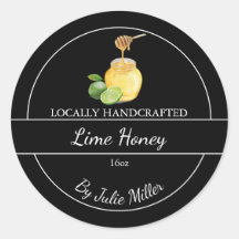 Simple Homemade Lime infused Honey Label
