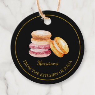 Simple Homemade Macarons Hang Tag l Black Geschenkanhänger