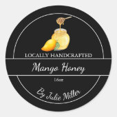 Simple Homemade Mango infused Honey Label Runder Aufkleber (Vorderseite)