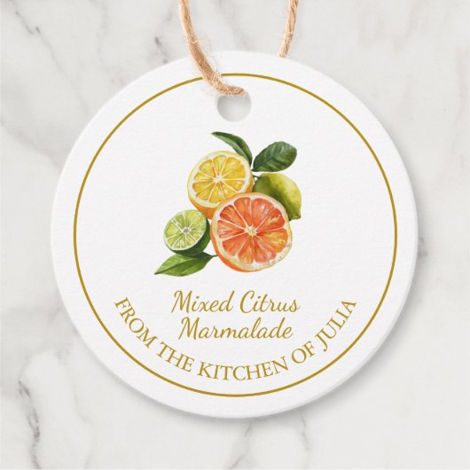 Simple Homemade Mixed Citrus Marmalade Hang Tag Geschenkanhänger (Vorderseite)