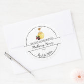 Simple Homemade Mulberry infused Honey Label Runder Aufkleber (Umschlag)