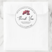 Simple Homemade Mulberry Jam Danke Label Runder Aufkleber (Tasche)