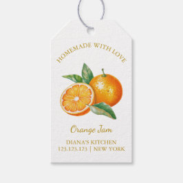 Simple Homemade Orange Jam Hang Tag l White Geschenkanhänger