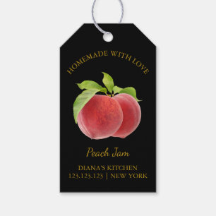 Simple Homemade Peach Jam Hang Tag l Black Geschenkanhänger