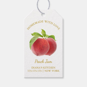 Simple Homemade Peach Jam Hang Tag l White Geschenkanhänger