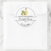 Simple Homemade Pineapple infused Honey Label Runder Aufkleber (Tasche)