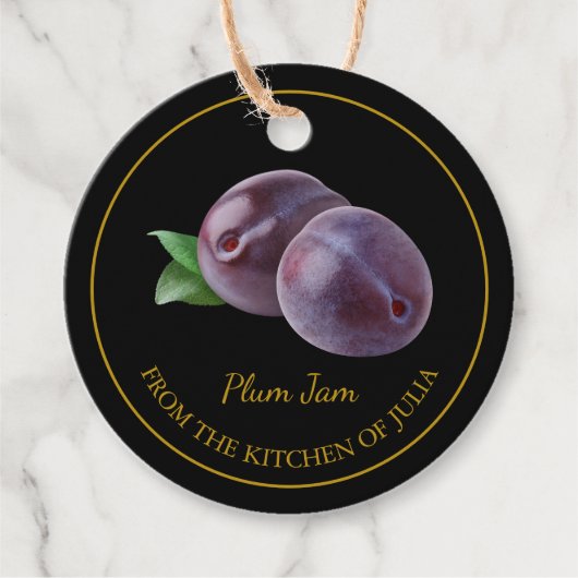 Simple Homemade Plum Jam Hang Tag Geschenkanhänger (Vorderseite)