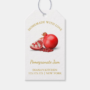 Simple Homemade Pomegranate Jam Hang Tag l White Geschenkanhänger