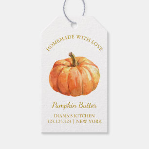 Simple Homemade Pumpkin Butter Hang Tag l White Geschenkanhänger