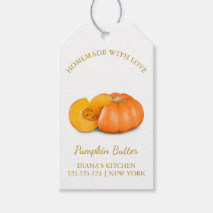 Simple Homemade Pumpkin Butter Hang Tag l White Geschenkanhänger