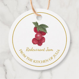 Simple Homemade Redcurrant Jam Hang Tag l White Geschenkanhänger
