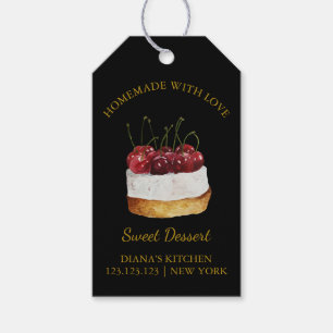 Simple Homemade Sweet Dessert Hang Tag l Black Geschenkanhänger