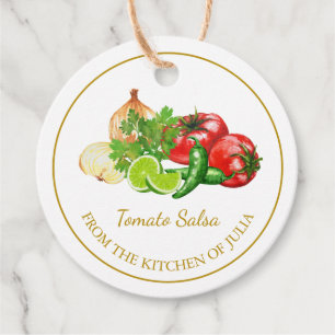 Simple Homemade Tomato Salsa Hang Tag Geschenkanhänger