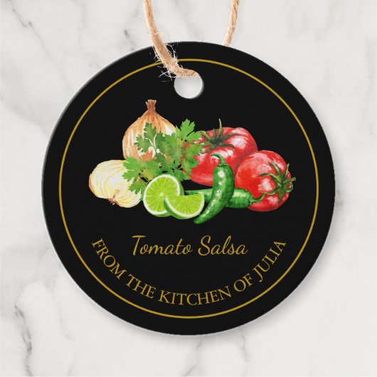 Simple Homemade Tomato Salsa Hang Tag Geschenkanhänger (Vorderseite)