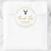 Simple Homemade Venison Jerky Danke Label Runder Aufkleber (Tasche)