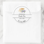 Simple Homemade Violet Tea Label Runder Aufkleber (Tasche)