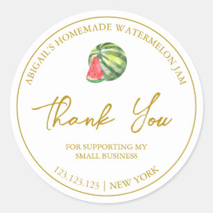 Simple Homemade Watermelon Jam Danke Label Runder Aufkleber