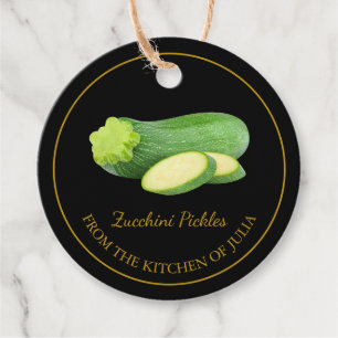Simple Homemade Zucchini Pickles Hang Tag Geschenkanhänger