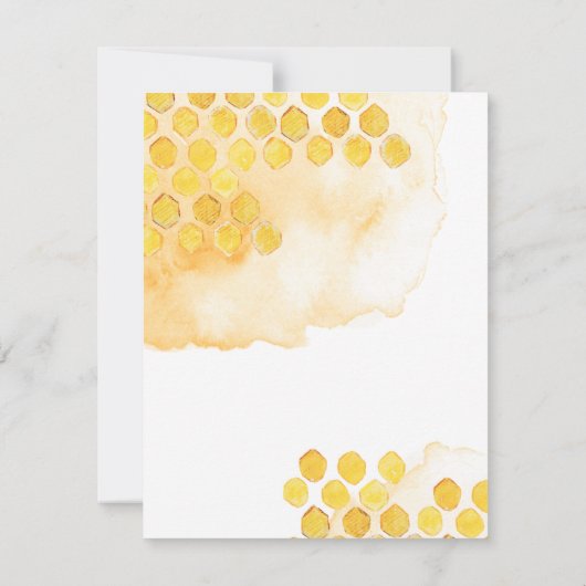 Simple Honey Bee Birthday Party Einladung (Rückseite)