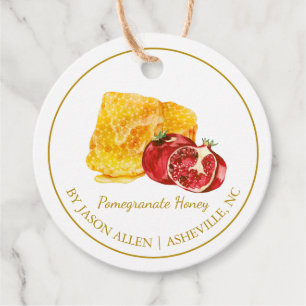 Simple Honeycomb Pomegranate Honey Hang Tag Geschenkanhänger