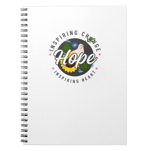 Simple Hope Inspirierend Spiral Foto Notebook Notizblock (Vorderseite)