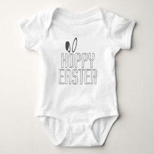 Simple Hoppy Oaster Pun Typografie Bodysuit Baby Strampler