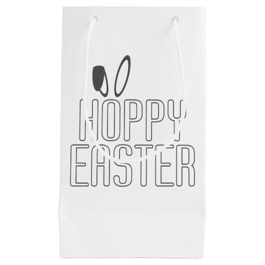 Simple Hoppy Oaster Pun Typografie | Geschenktüte (Vorderseite)