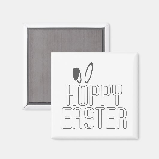 Simple Hoppy Oaster Pun Typografie | Magnet (Vorderseite/Rückseite)