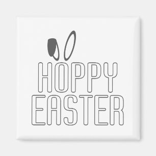 Simple Hoppy Oaster Pun Typografie Magnet