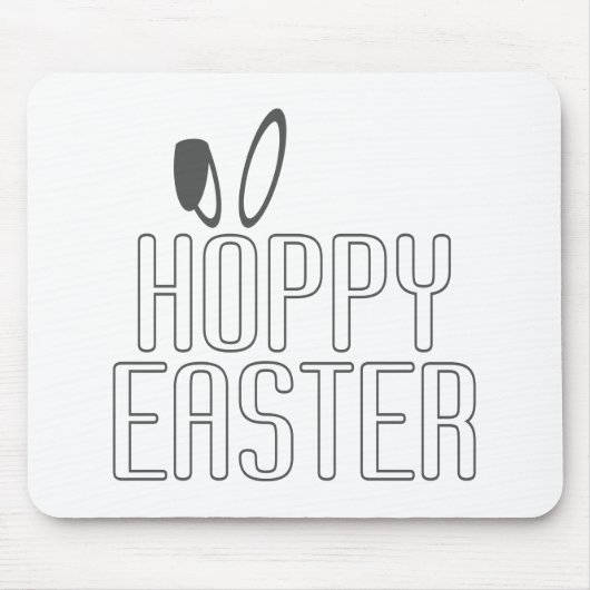Simple Hoppy Oaster Pun Typografie | Mousepad (Vorne)