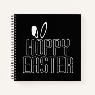 Simple Hoppy Oaster Pun Typografie Notebook Notizblock