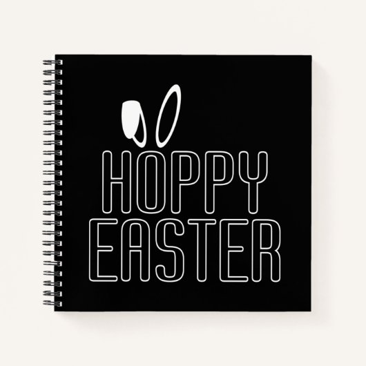 Simple Hoppy Oaster Pun Typografie | Notebook Notizblock (Vorderseite)