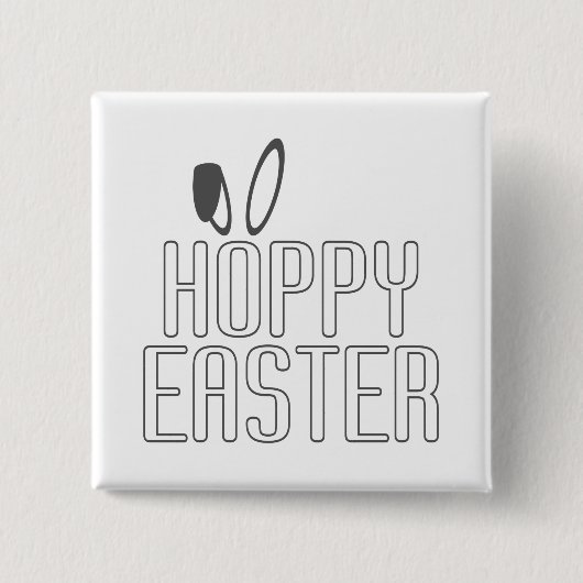 Simple Hoppy Oaster Pun Typografie | Schaltfläche Button (Vorderseite)