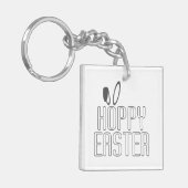 Simple Hoppy Oaster Pun Typografie | Schlüsselanhä Schlüsselanhänger (Vorderseite links)